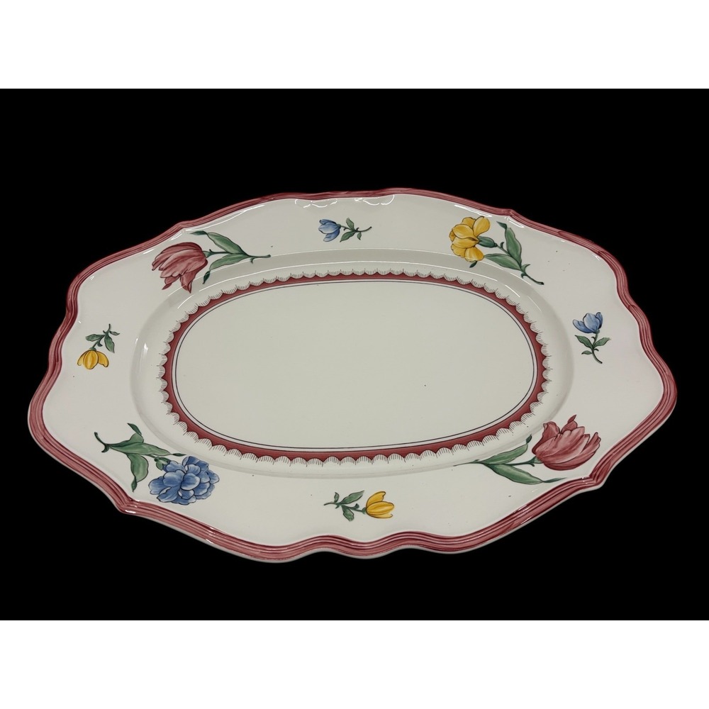 Villeroy & Boch Jardin d'Alsace Fleur Oval Serving Platter 14" Vitro-Porcelaine